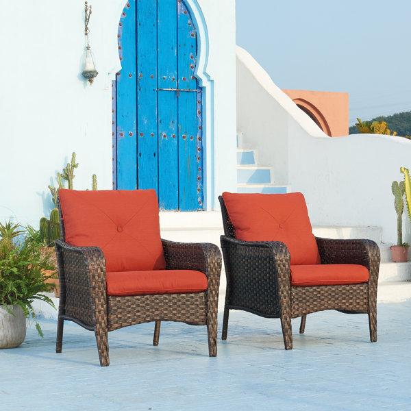 Round all weather wicker vernazza online outdoor chair set of 2